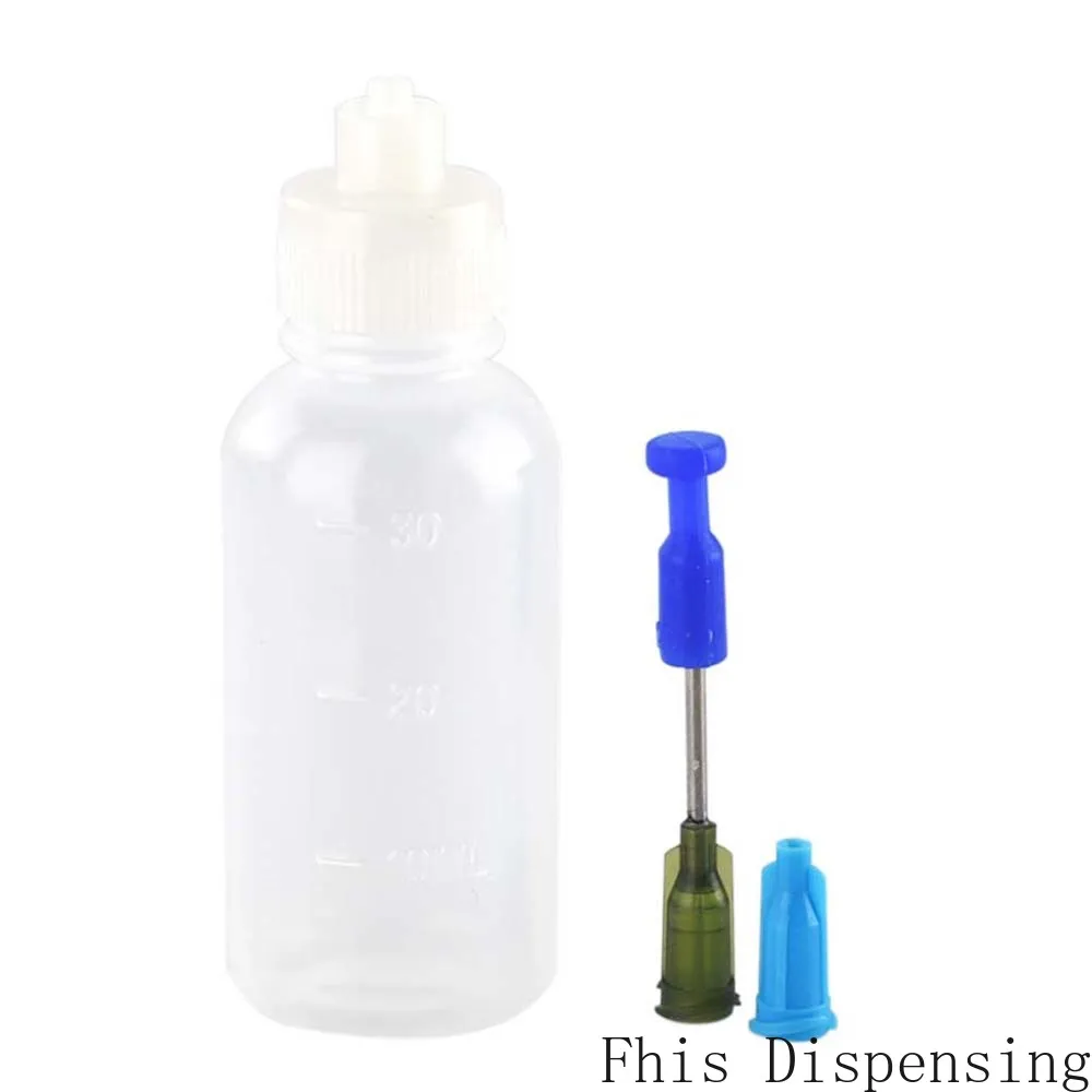 Applicateur en plastique à pointe d'aiguille pour bouteilles Luer Lock, pointe émoussée en acier inoxydable 14 g