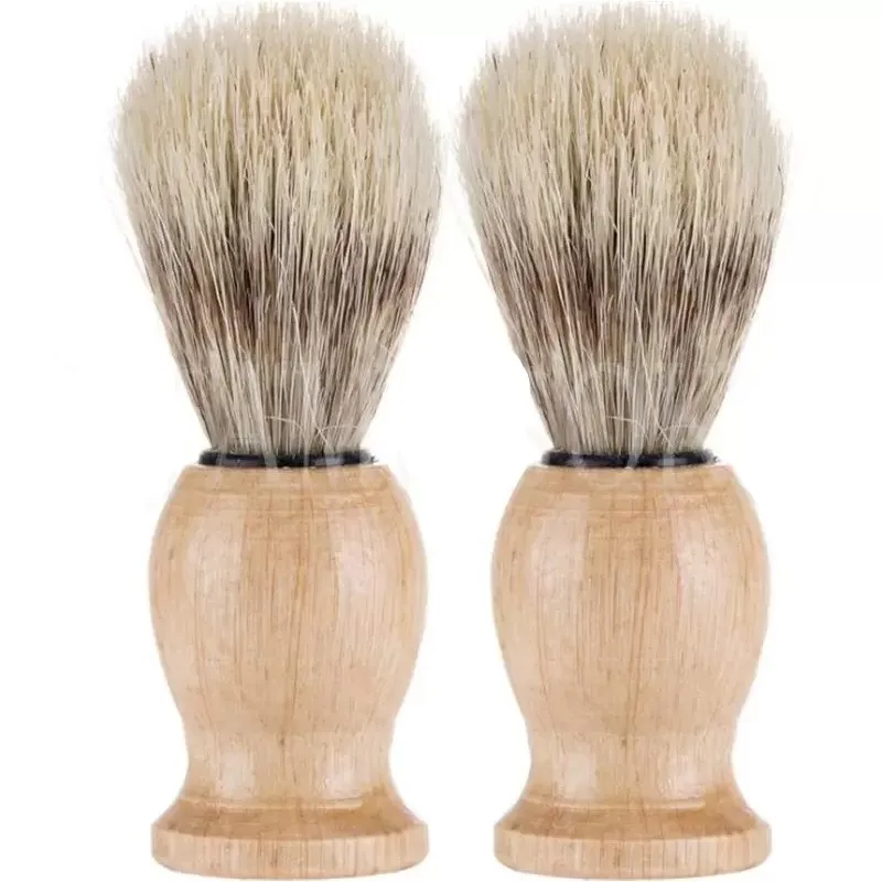 Woody barbe brosse poils rasoir outil homme mâle blaireaux salle de douche accessoires propre maison C0417W