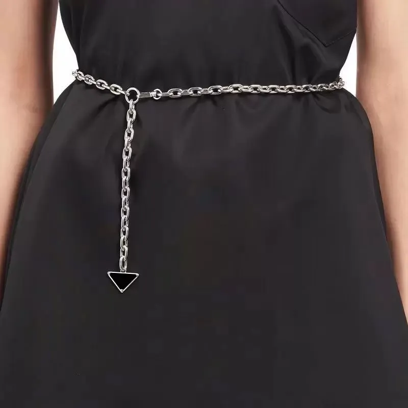 AA112 ner ceintures marque Laides robe accessoires ceinture femmes taille chaîne classique Triangle Sier ceinture mode collier