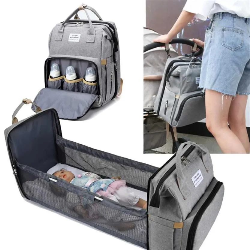 Diaper Bags Waterproof Baby Bag Bed Backpack For Moms Maternity
