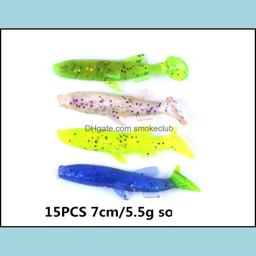 131PCS 2g/3.6g/5.5g Soft baits 7g Lead hooks soft fish shrimp Worm bait Mixed Boxsets Swimbait Baits Artificial Bionic baits