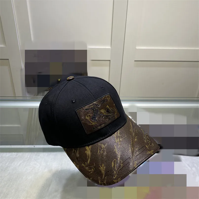 2022 Klassisk hatt med Box Dust Bag Black Brown Blue Pink White Character Canvas med män Baseball Cap Women Sun Bucket Hats