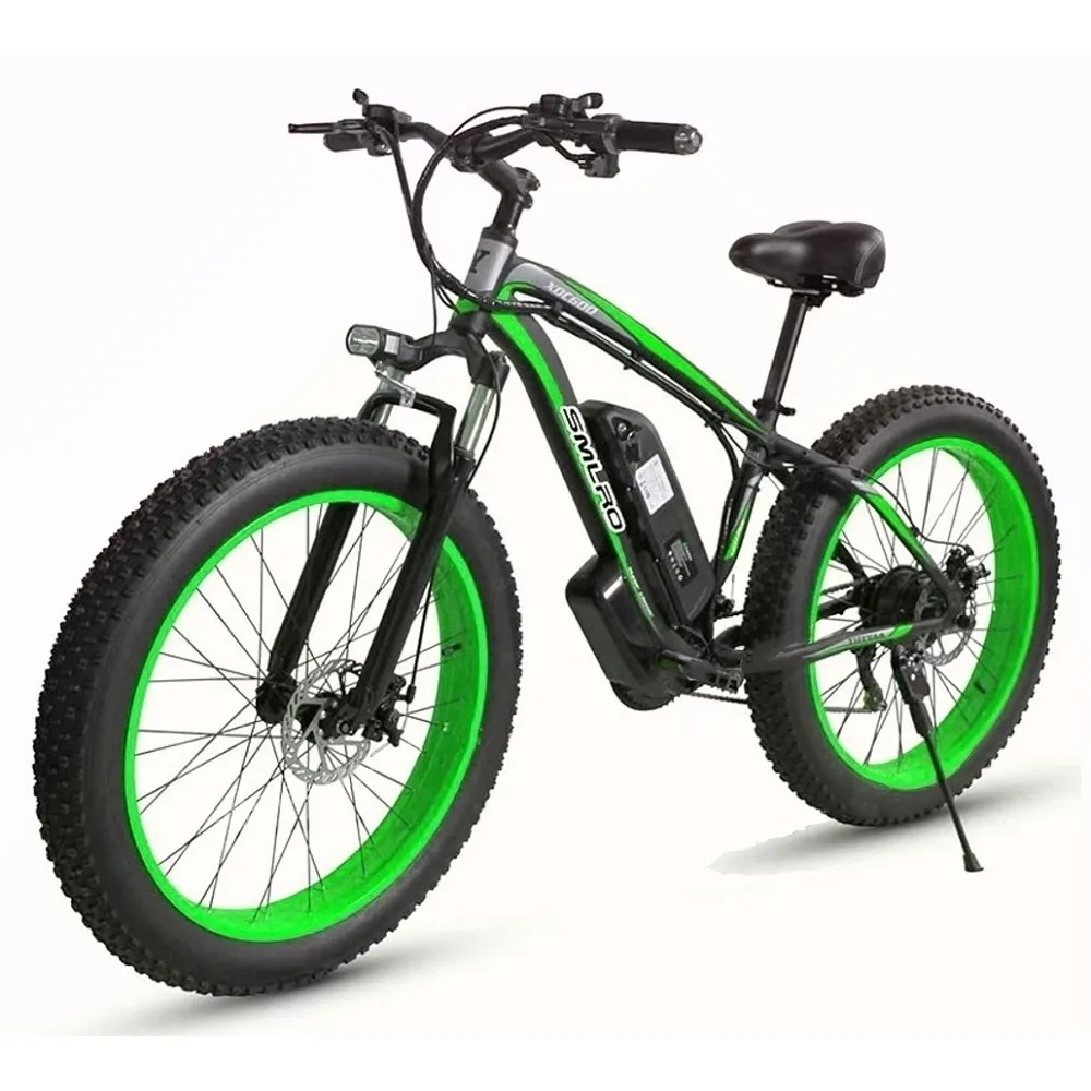 SMLRO XDC600 1000W kraftfull hydraulisk bromselektrisk cykel 26 tum 4,0 fat däckelektrisk cykel 17.5an Samsung Batteri 25 MPH 75 miles Snow Ebike