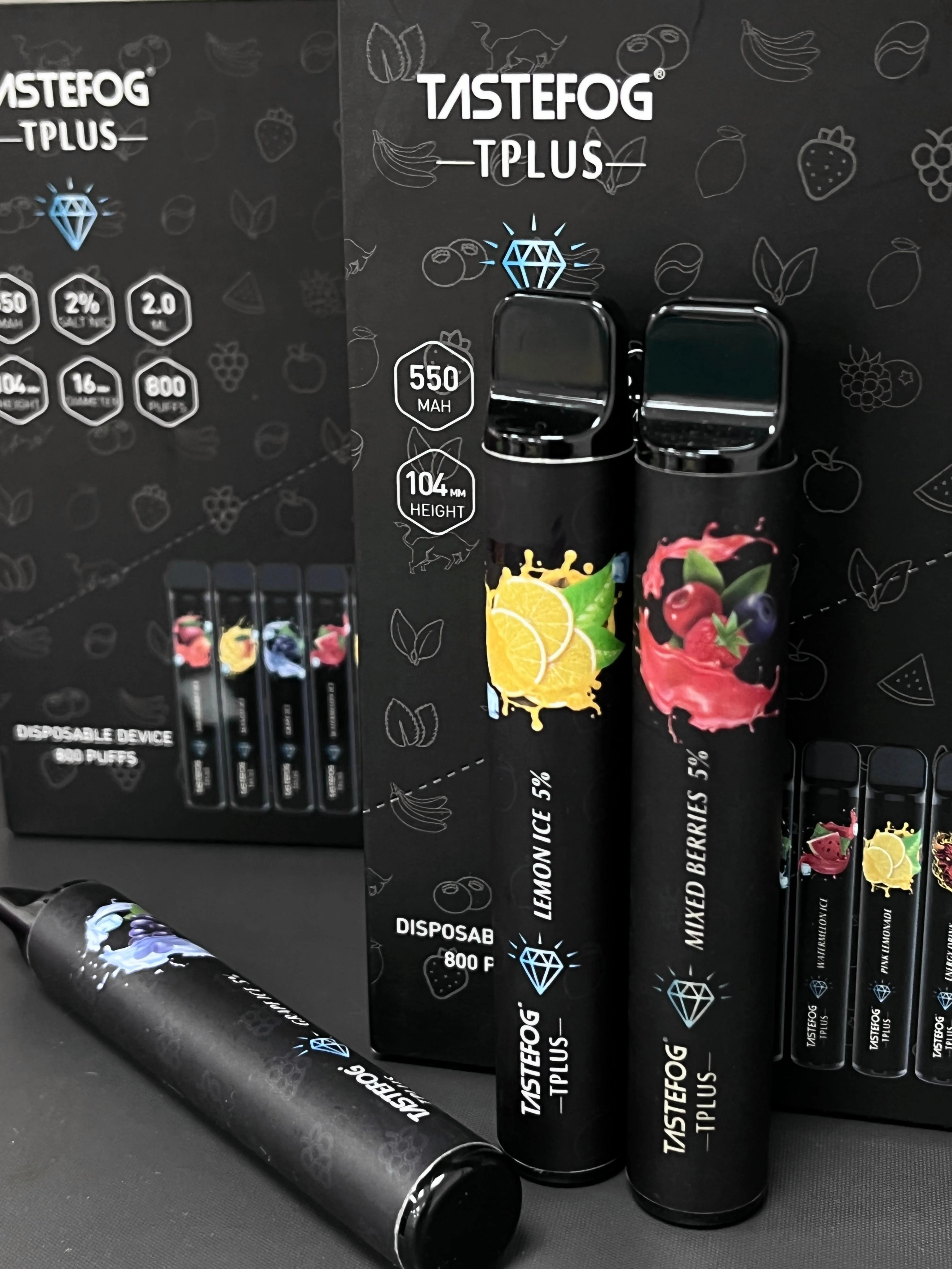 TasteFog 800 Puffs Bars Disposable Vape E Cigarette avec emballage espagnol / anglais chaud sur le marché européen