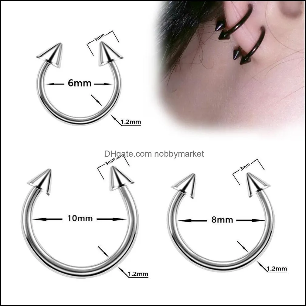 40PCS Surgical Steel Body Jewelry Bulk Nose Tongue Bar Eyebrow Labret Piercing Set Horseshoe Ring Lot Pack