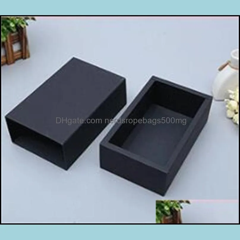 14*7*3Cm Black Beige Drawer Packing Box Gift Bow Tie Packaging Kraft Paper Carft Cardboard Boxes 1313 V2