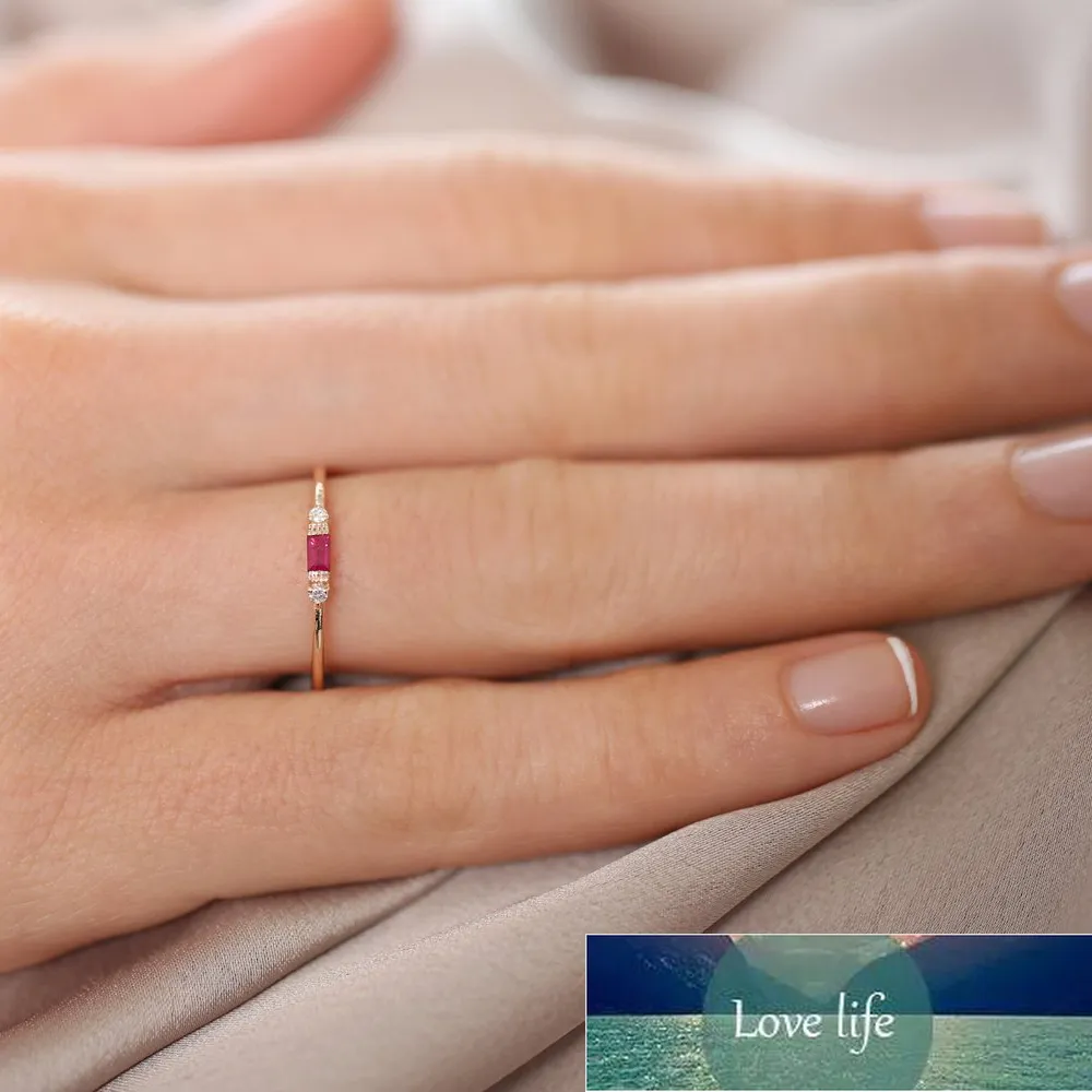 Eleganckie cienkie, delikatne pierścienie zespołu dla kobiet mini kryształ ol żółty różowy złoto srebrny kolor roboczy biżuteria moda