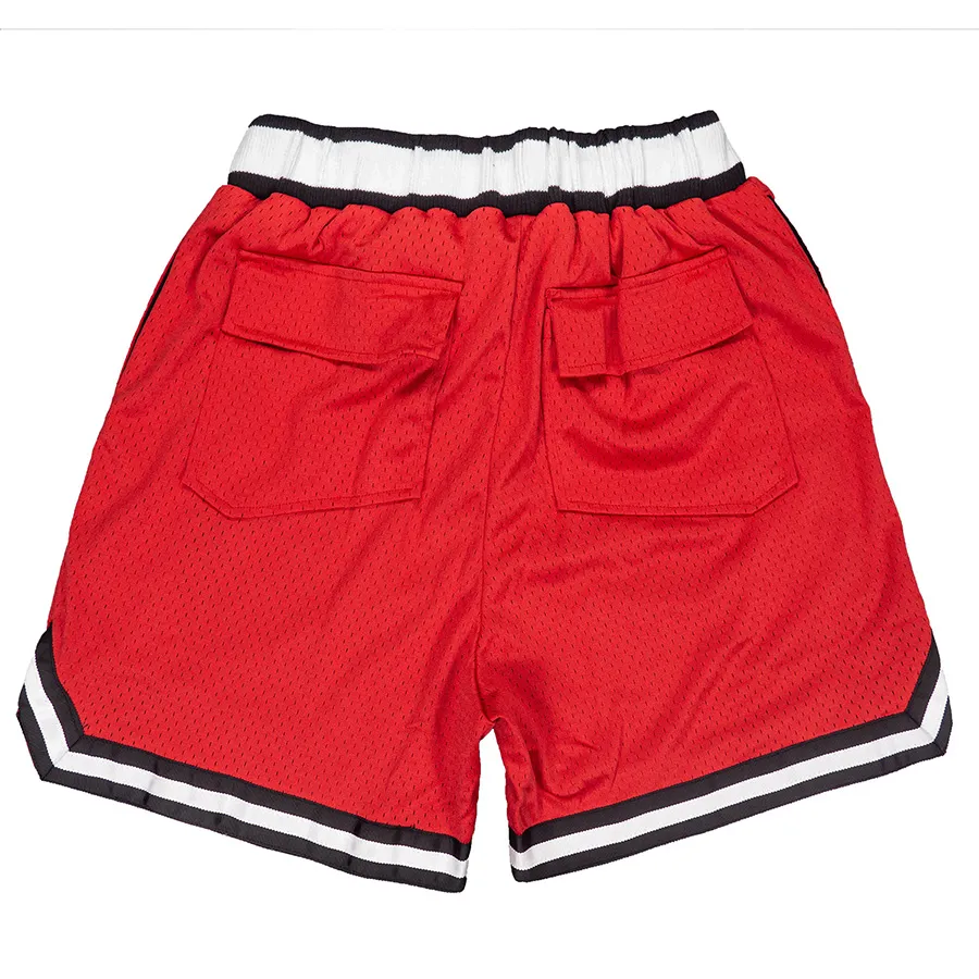 Red Shorts Jogger Men Women High Quality Summer Elastic Waist Basketball Casual Short Middle Pants