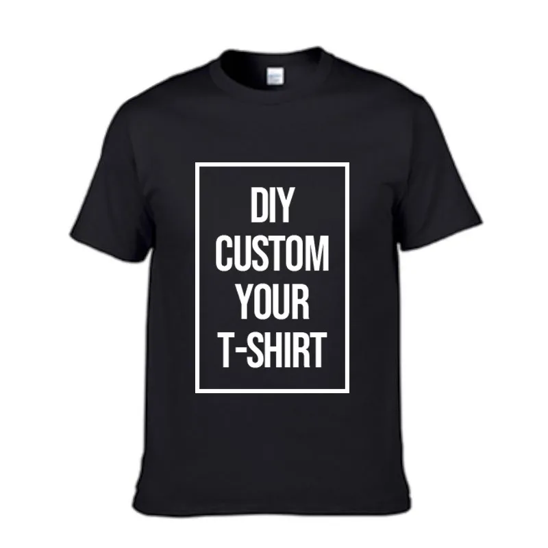 100% Cotton Custom T-shirt gör din exklusiva grafiska text T-shirts män kvinnor trycker original design novell present diy tees 220609