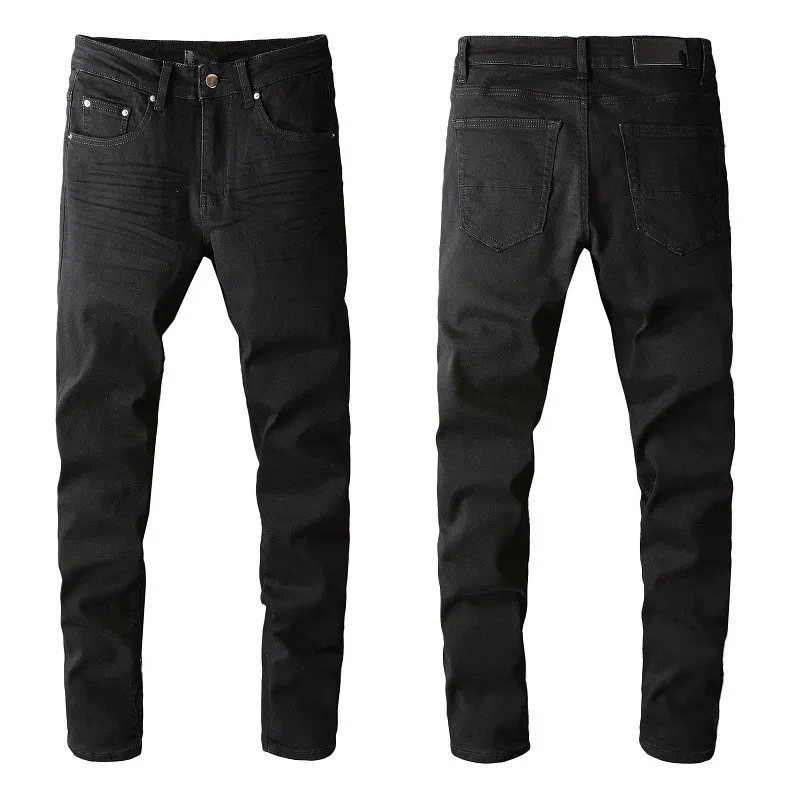 Uomo Skinny Adatto Jeans firmati Denim Slim per ragazzi Uomo Nero Classico Biker Hip Hop Rock Jogger Pantaloni grandi e alti da motociclista Gamba dritta Distress Pantaloni elasticizzati Cerniera lunga Estate