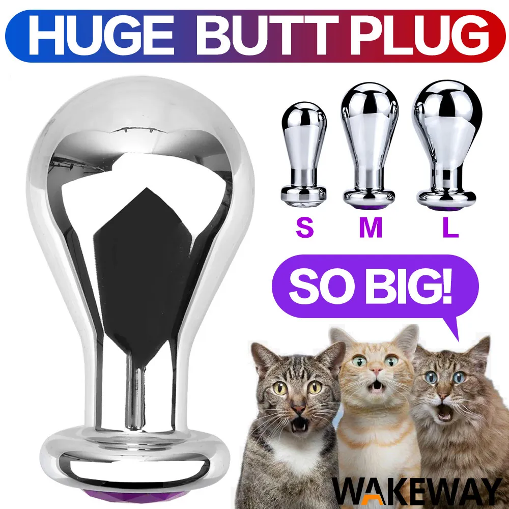 Wakeway Large Bulbe Anal Plug Metal Butt Big Set Jewelry Perles Buttplug Adult Toys Sexy For Women Men Gay Masturbation
