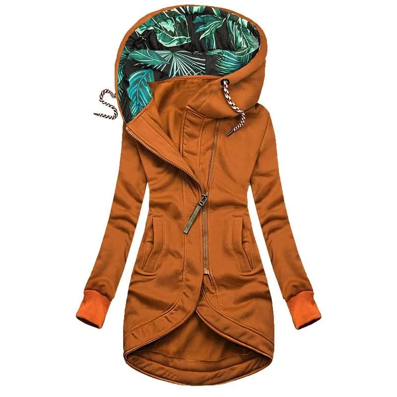 Women's Hoodies & Sweatshirts 2022 Winter Casual Women Long Sweatshirt Coat Zip Up Outerwears Hooded Jacket Female Pockets Outwear Tops