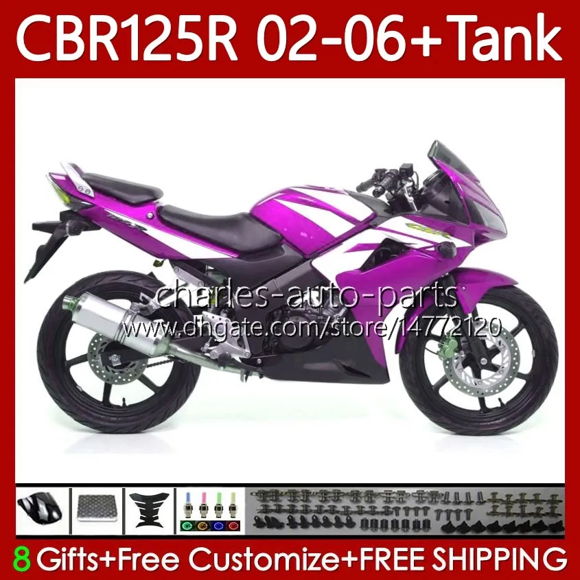 Honda CBR-125 CBR 125 R CC 02-06 Bodywork 124NO.139 CBR 125R 125CC CBR125R 2002 2004 05 06ローズホワイトCBR125RR CBR-125R 02 03 2005 2006ボディ+タンク