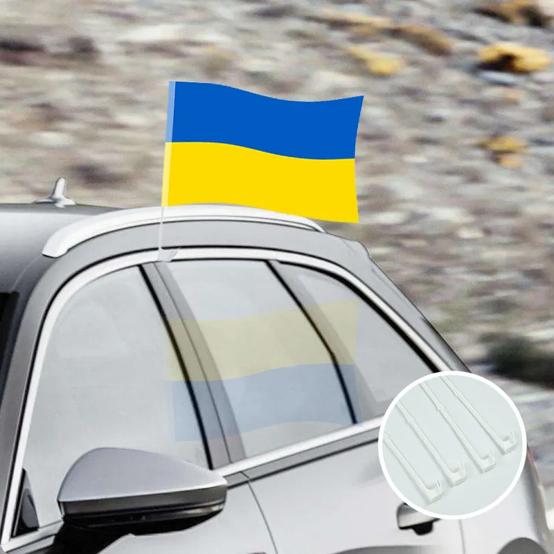 Ukraine-Flagge im Freien, Auto, 30 x 45 cm, Handschwenkende Weltmeisterschaftsflagge im Großhandel