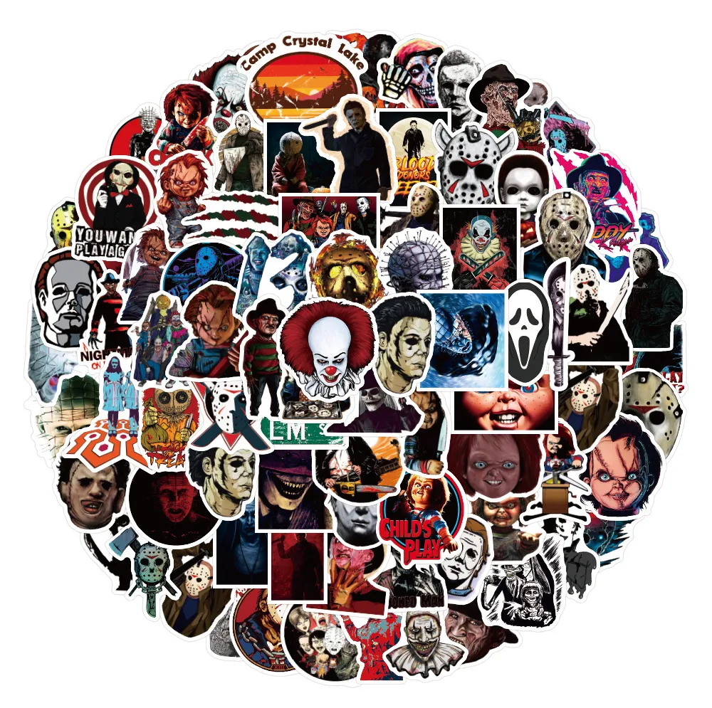 100 Thrilling Movie Stickers - Waterproof PVC Decals for Laptops ...