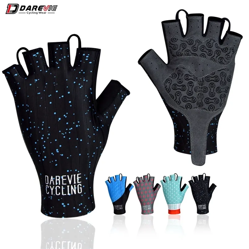 Darevie Pro Light Soft Soft Breseable Cool Dry Half Finger Gelove Anti Slip Shockproof Bike Gloves Road 220622