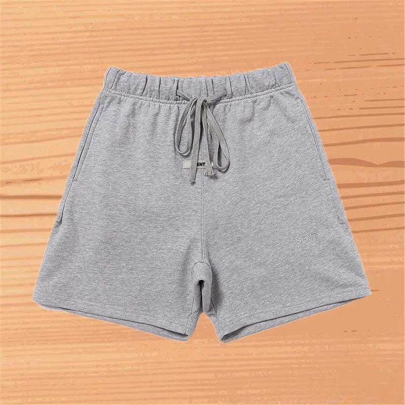 Famoso estilista masculino shorts rua moda letras bordados homens jogger calça curta verão hip hop sweatpants para homem w220426