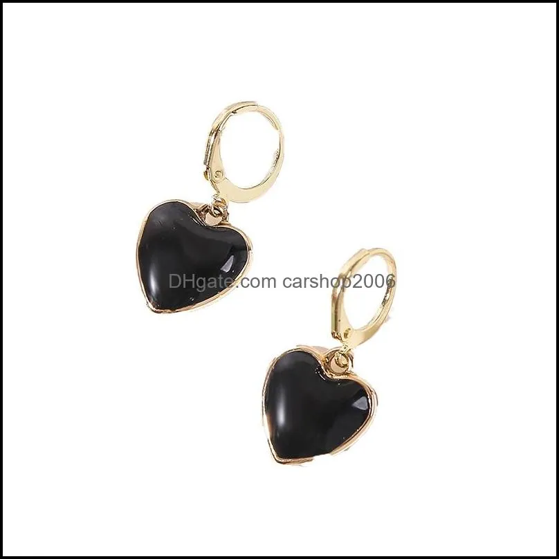 Wholesale Heart Shape Pendent Women`s Dangle Earrings Geomety Sweet  Style Exquisite Girl Chic Jewelry First Chioce Accessories