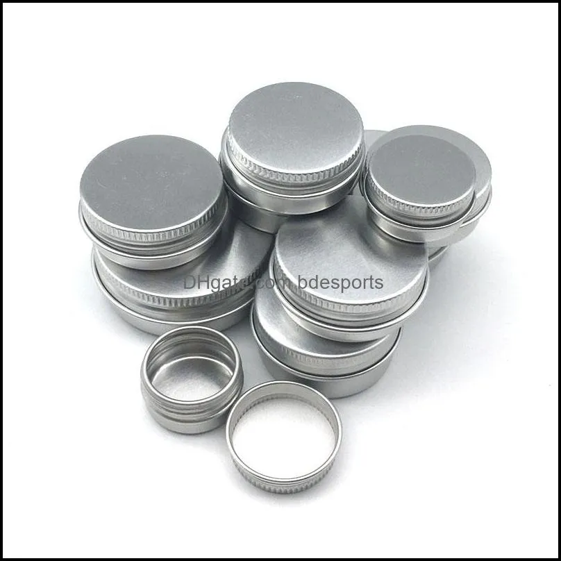 5g 10g 15g 20g 30g Empty Aluminium Cosmetic Containers Pot Lip Balm Jar Tin For Cream Ointment Hand Cream Packaging Box