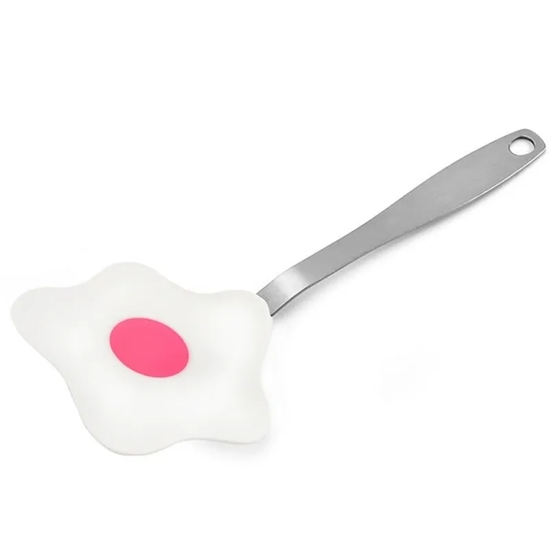 Egg Shape Nylon Turner Non Stick Frying Shovel Fried Fish Omelette Spatula Pancake Pizza Flipper Cooking Tools Kitchen Utensils 201116