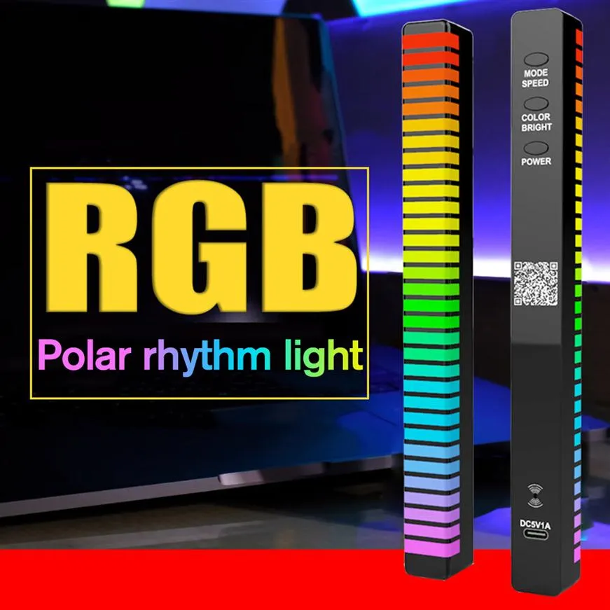 RGB Muzyka sterowanie dźwiękiem LED Efekty Aplikacja Pickup Głos Aktywowany rytm kolor ambientu 246E