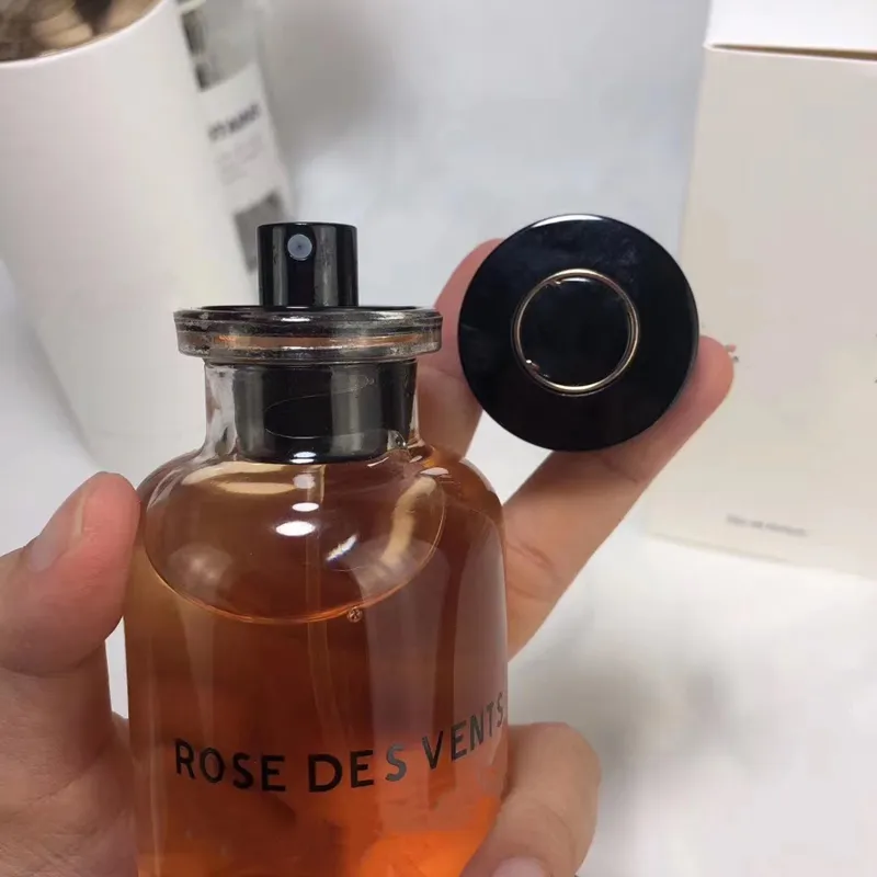 A mais recente perfume de fragrâncias homem mulher Rose des Vents 100ml colônia parfum edp desodorante spray de beleza encantador garrafa grátis entrega rápida