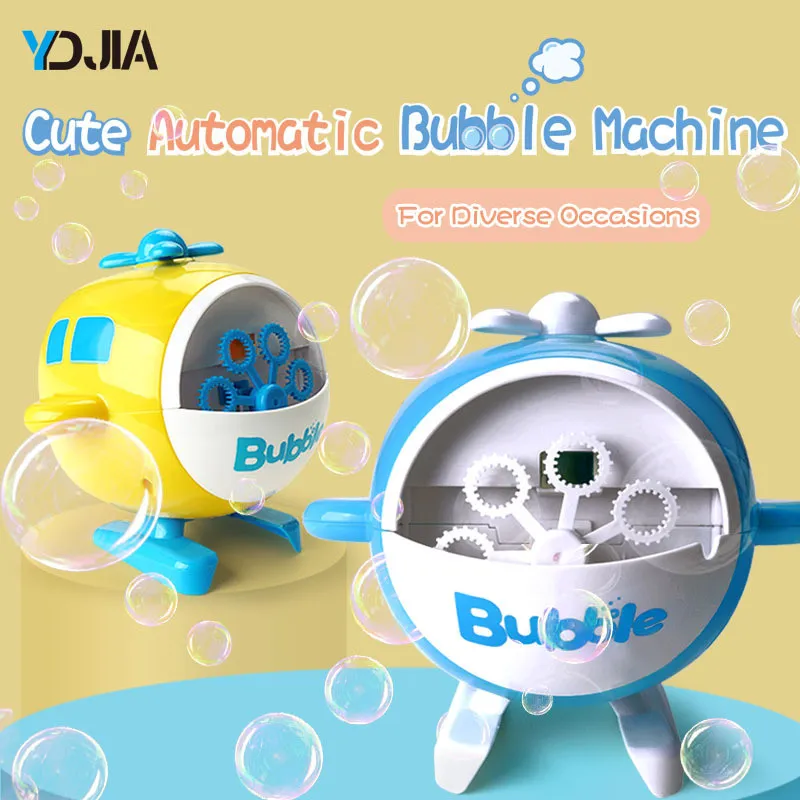 Parcs aquatiques d'été enfants jouet hélicoptère USB rechargeable automatique machine de soufflage de bulles jouets pour enfants DHL GRATUIT YT199502