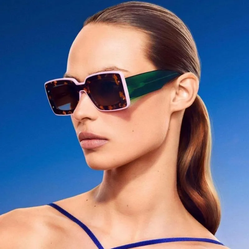 Zonnebril Vintage Designer Square Women 2022 Mode ins Model Zonnebril voor Vrouwelijke Verloop Eyewear UV400