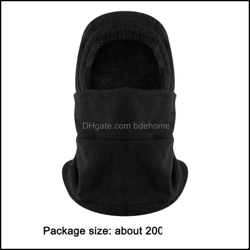 Casquettes De Cyclisme Masques Équipement De Protection Sports De Plein Air Polaire Capuche Masque Moto Protection Du Visage Tête Thermique Er Clava Pour Hommes Femmes Warm Eq