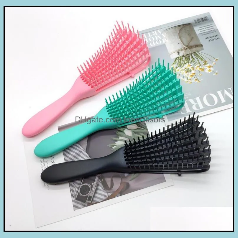 Scalp Massage Comb Detangling Brush Natural Hair Detangler  Removal Comb Non-slip Design For Curling Wavy Long Hair Free SHip