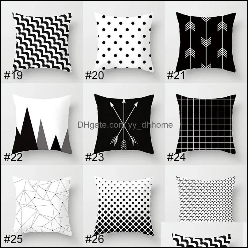 modern minimalist abstract geometric pillow case home sofa decor single side print cushion covers car office soft pillow case dh1405