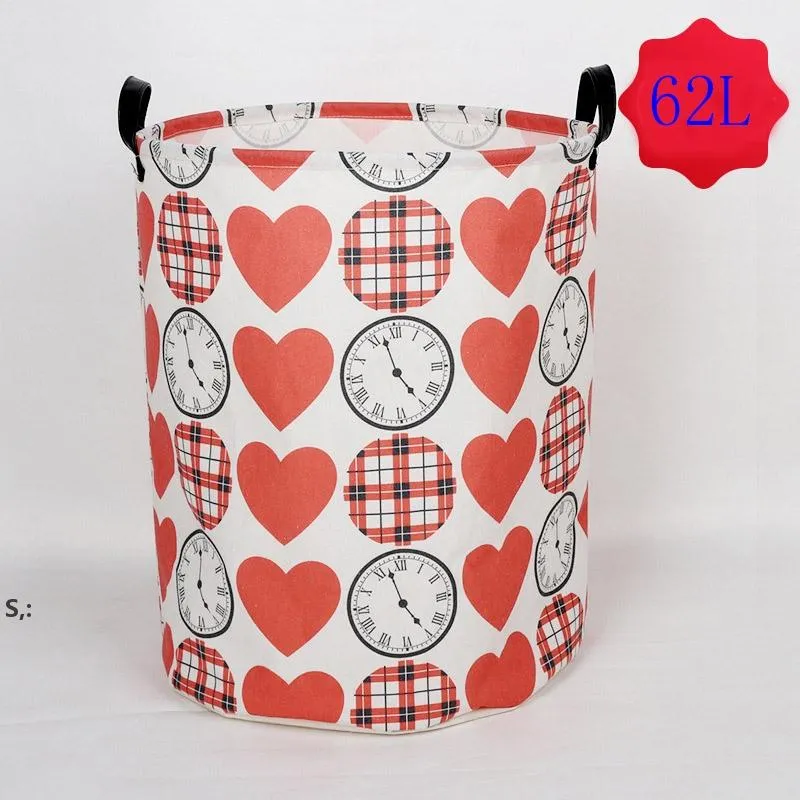 40*50cm Pattern Foldable Large Laundry Baskets Hamper Dirty Cloth Storage Washing Bin Collapsible Canvas Laundry Basket BBA13138