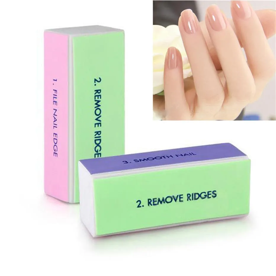 Whole- 5x Nail Manicure 4 Way Shiner Buffer Buffing Block Sanding File Fingers Accessories309p