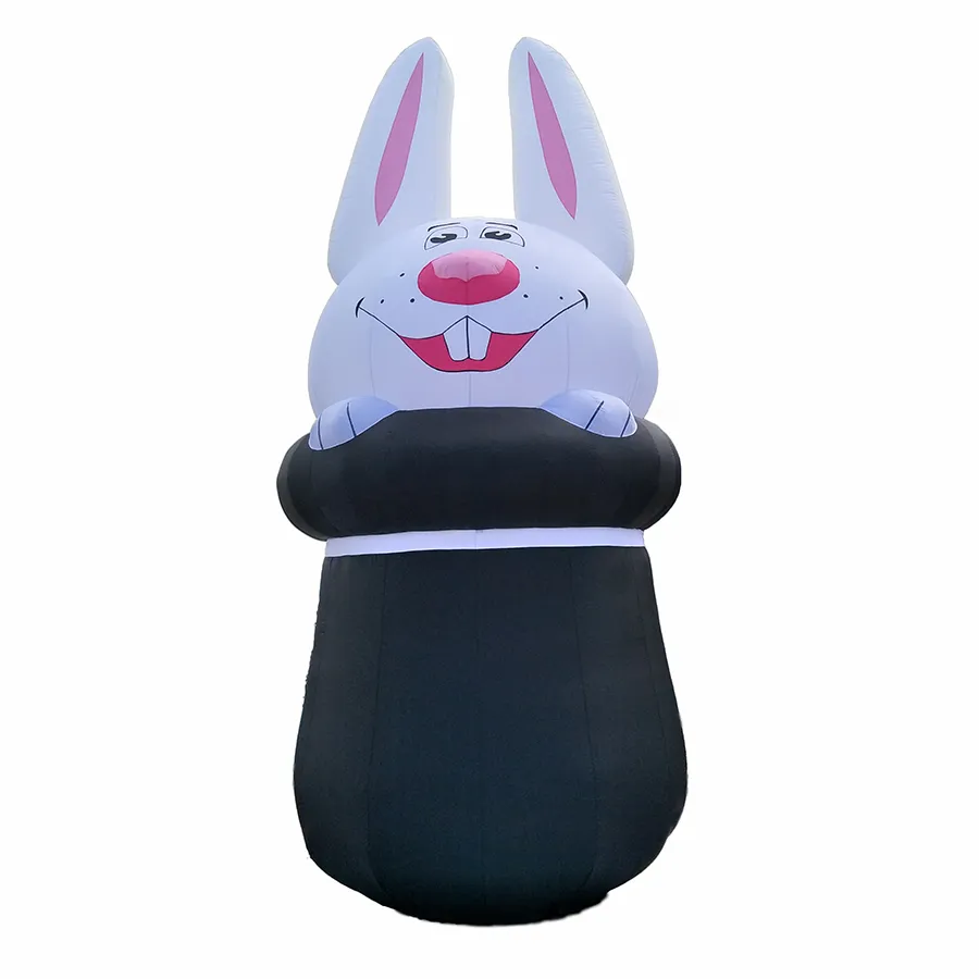 6 Decorazioni Pasquali Da Esterno Con Coniglietti E Uova In Polipropilene – 38x22 Cm – Con Pali Inclusi