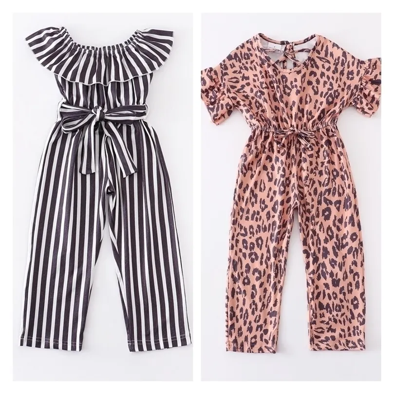 Girlymax Spring Summer Milk Silk Baby Kids Leopard Cow Stripe одежда для комбинезон