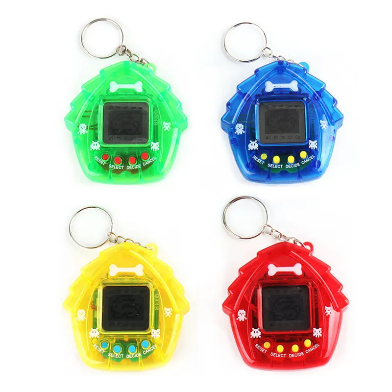 Retro Digital Pet House Keychain Mini Vintage Cyber Toy For Kids