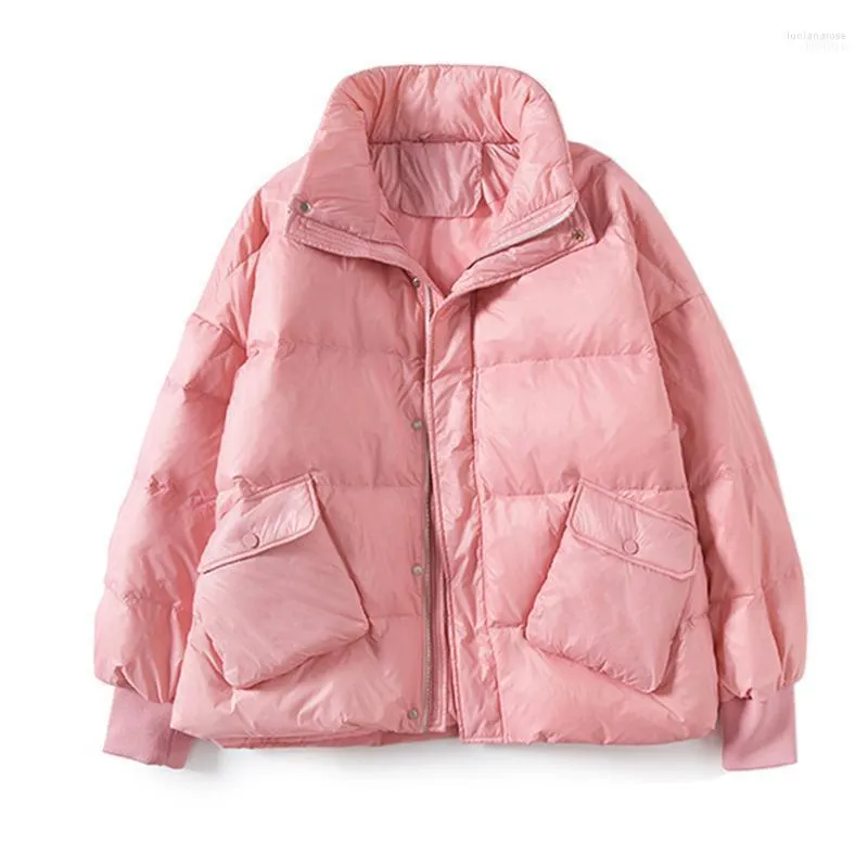 Parkas en duvet pour femmes grande taille veste d'hiver femmes 2022 manteaux Ultra légers rose vêtements d'extérieur décontractés manteaux de canard blanc1 Luci22