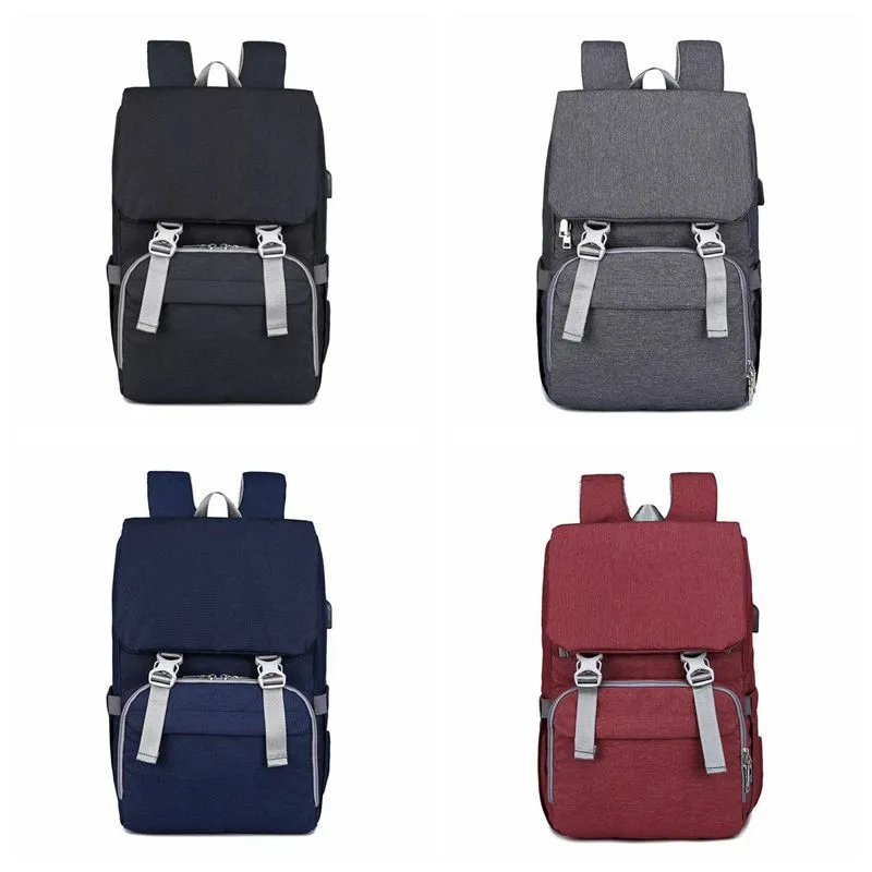 Mochila de fraldas de fraldas de fraldas de grande funcionamento Backpack grande tiras confortáveis ​​Capacidade de zíper sólido Mochilas