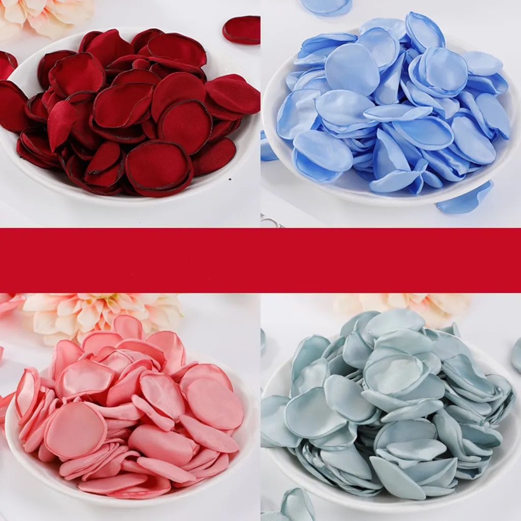 500Pcs/Bag Hand Made Rose Petals for Wedding Artificial Silk Flower Marriage Decoration Valentine