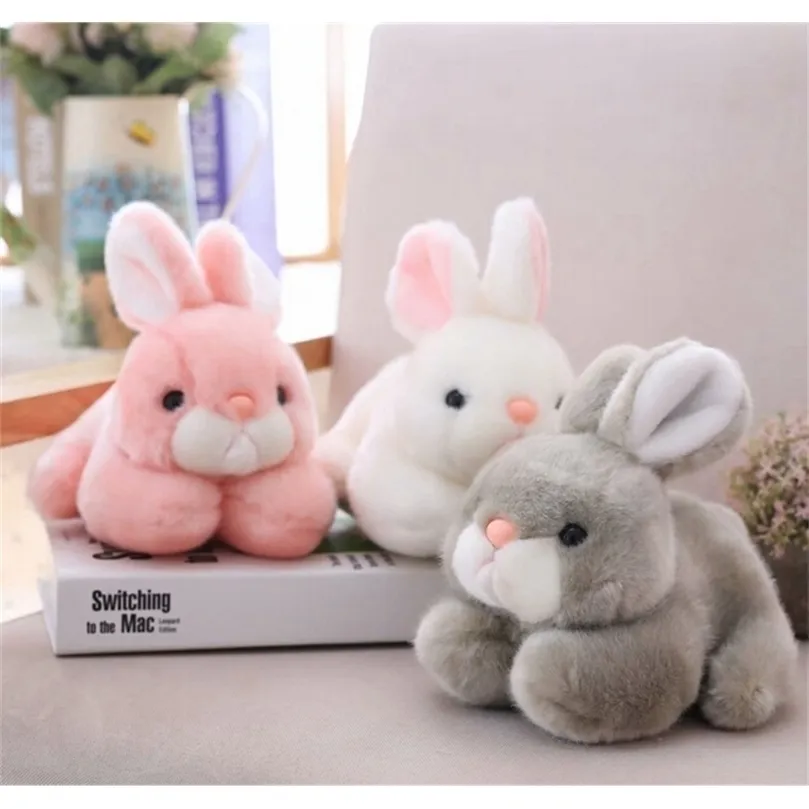 15cm20cm kawaii 귀여운 핑크 토끼 동물 토끼 박제 봉제 장난감 생일 선물 220707