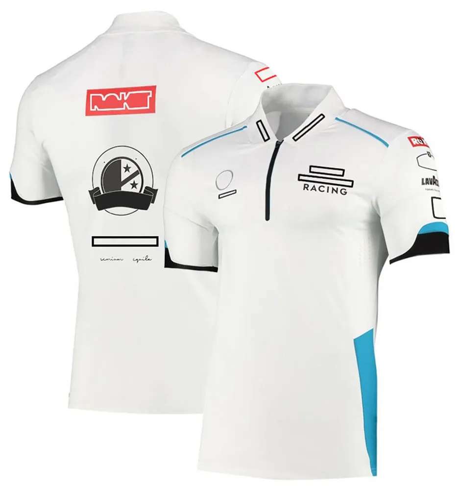 Polo de l'équipe F1 pour hommes et femmes, combinaisons de course de formule 1 d'été, même coutume officielle