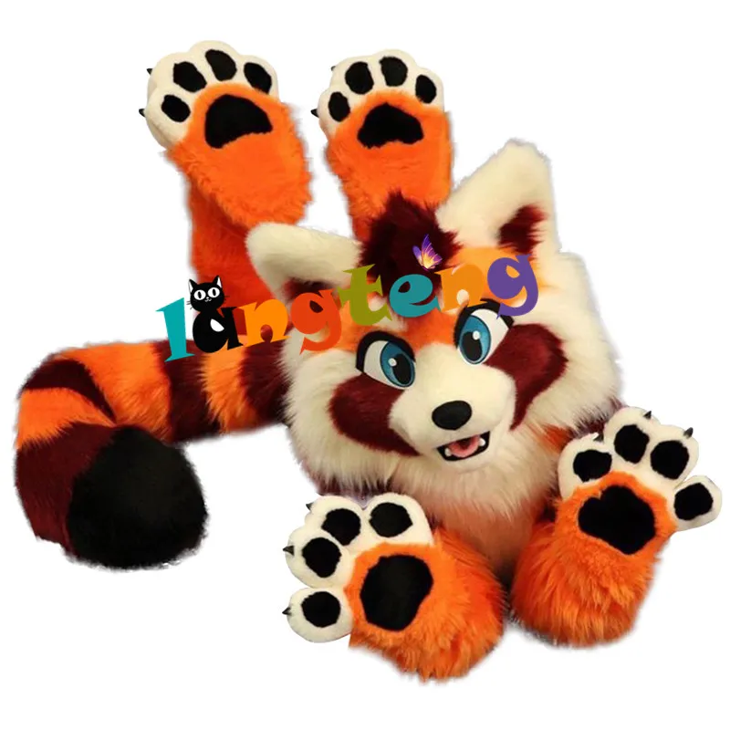 High Quality Long Furry Yellow Fox Mascot Fox Costume For Adults N312 ...