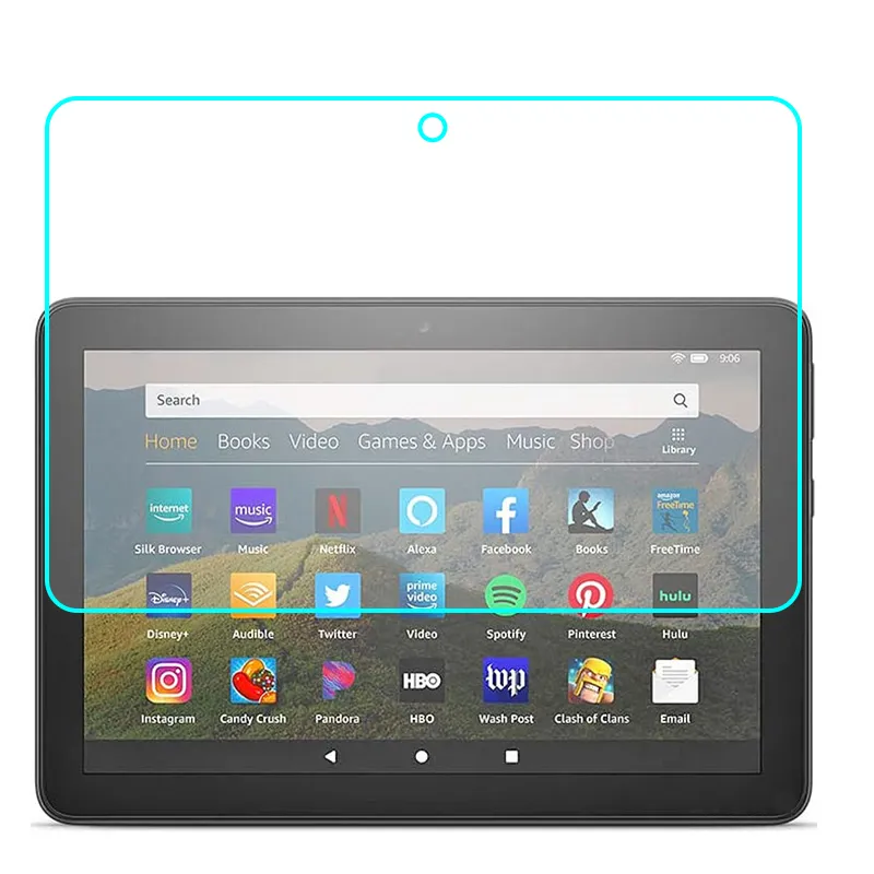 9H hartowany szklany ochraniacz ekranu dla Amazon Kindle Fire HD 10 2021 HD10 Plus HD 8 2020 HD8 HD7 2022 Film