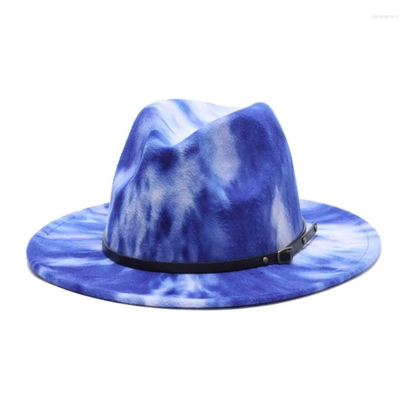 Chapeau en feutre Fedora à la mode robe en laine à large bord Panama Style spécial dames Trilby Gambler mode Cowboy chapeaux de fête Delm22