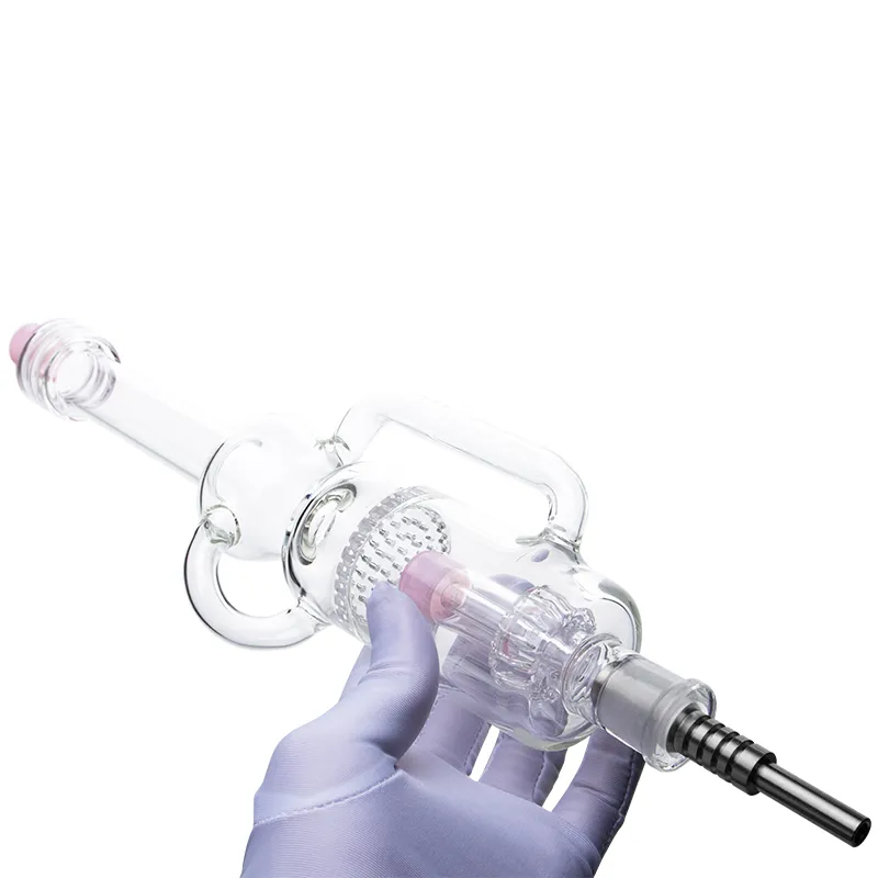 CSYC Recycler Dab Rig With Glass Cyclone Birdcage 14mm Gr2 Titanium ...