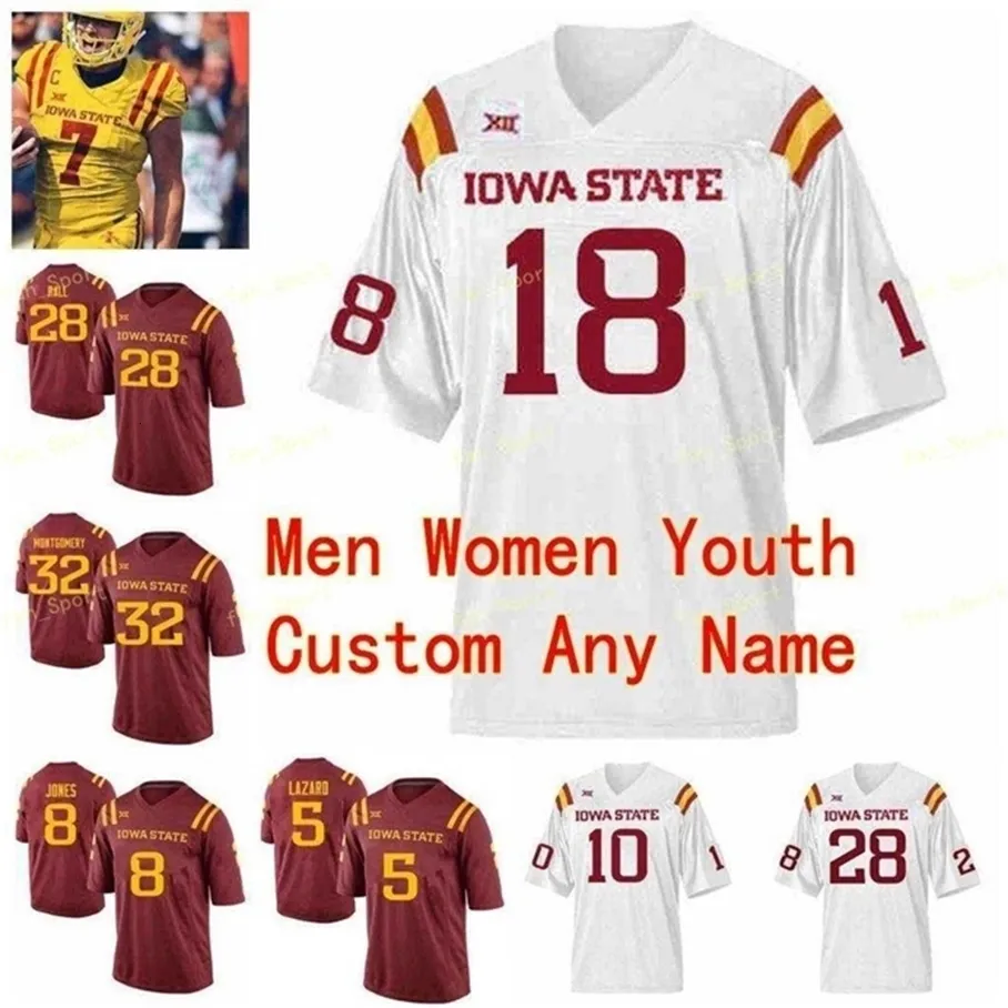 THR NCAA College Jerseys Isu Iowa State Cyclones 5 Allen Lazard 6 Reval Mitchell 7 Джоэл Ланнинг 75 Шон Фостер 8 Deshunte Jones Custom Football