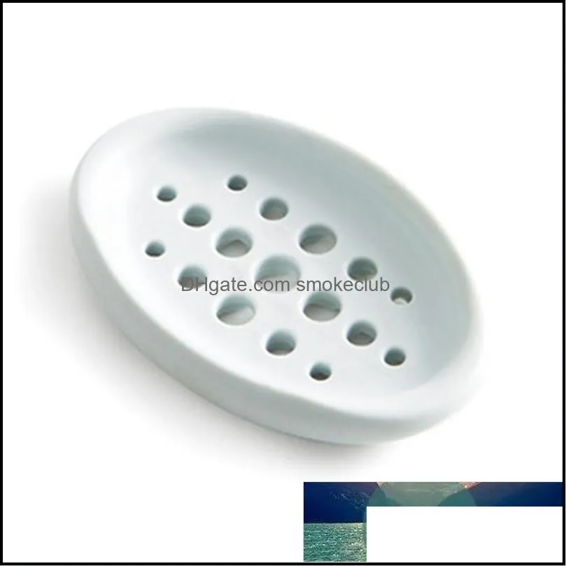 1PC Silicone Non-slip Soap Holder Dish Bathroom Shower Storage Plate Stand Hollow Dishes Openwork Soap Dishes