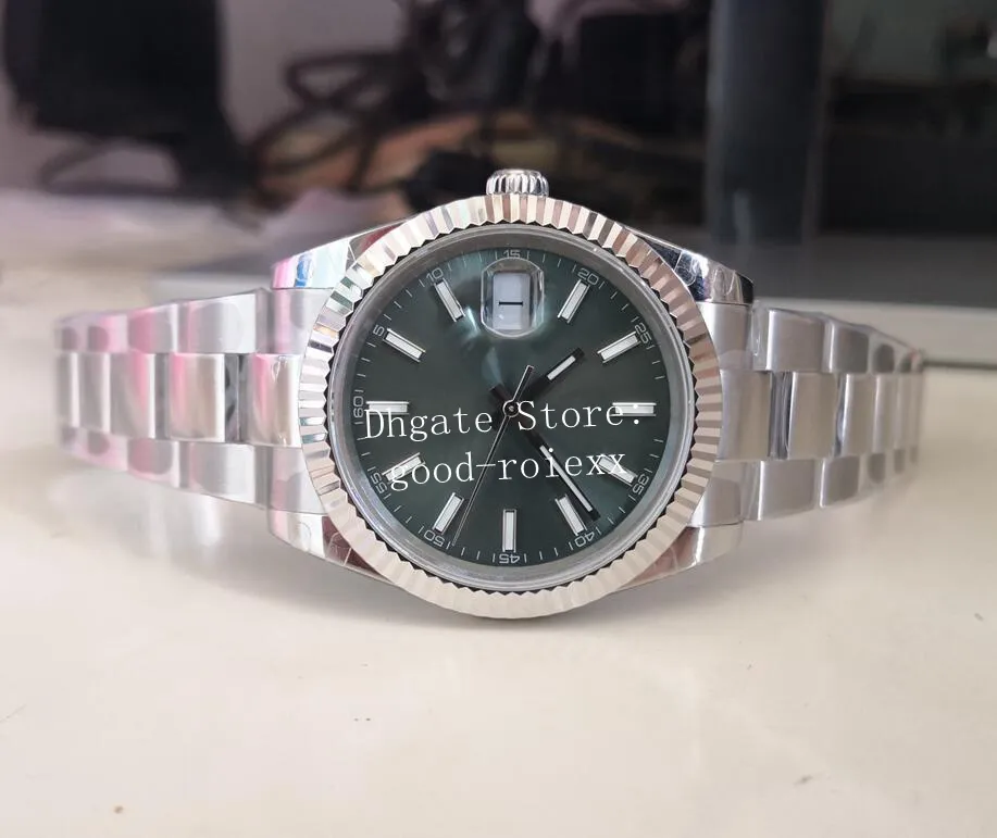 Relógios masculinos mint verde relógio turquesa azul pit padrão masculino bp fábrica cristal v2 versão 2813 data mecânica mergulho wimbled258b