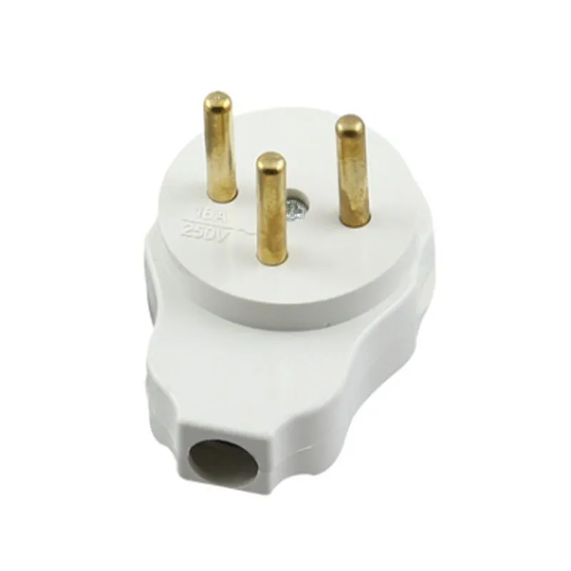 Stekker Adapter Wit 16A Israël man vrouw montage bedrading socket Pakistan europese 3pins triprong docking connector plug Type H