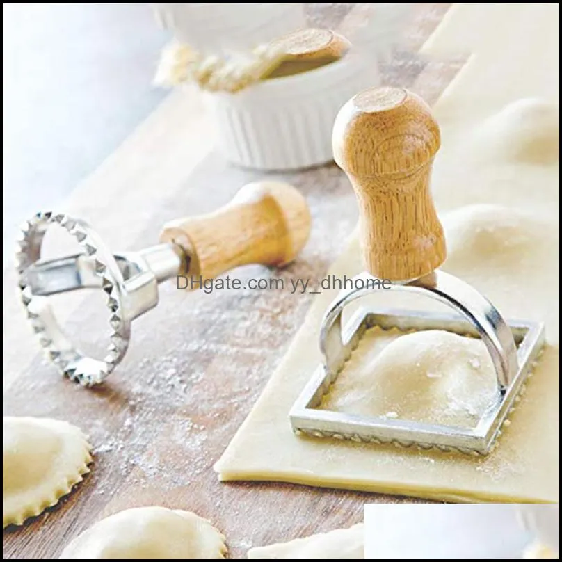 square round ravioli stamp pasta cutter make at home pastry maker molding press kitchen mold tool baking & tools